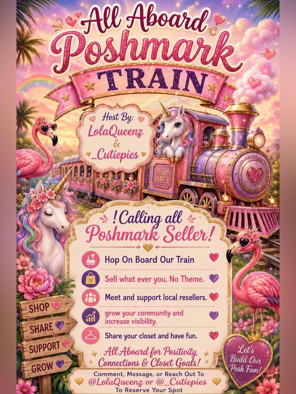 ALL ABOARD TRAIN COMMUNITY SHARE SHOW🦄LOLAQUEENZ & _CUTIEPIES